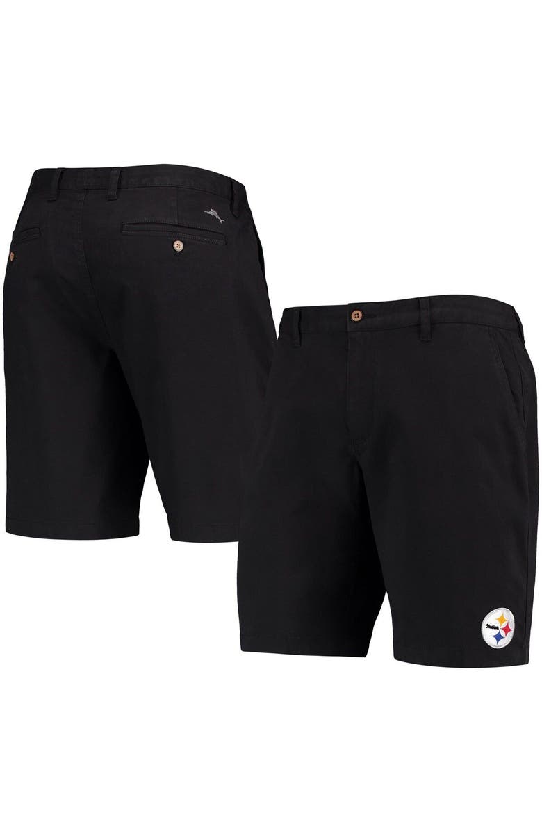 Tommy Bahama Men's Tommy Bahama Black Pittsburgh Steelers Boracay Tri-Blend Shorts, Main, color, Black