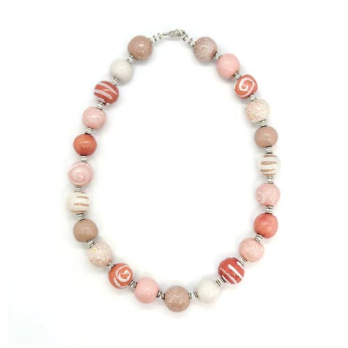Kazuri Heavenly Pink Necklace - 18" in Multi  product