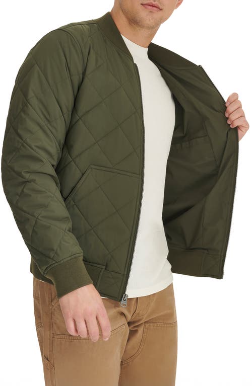 Levi's Quilted Bomber Jacket In Green