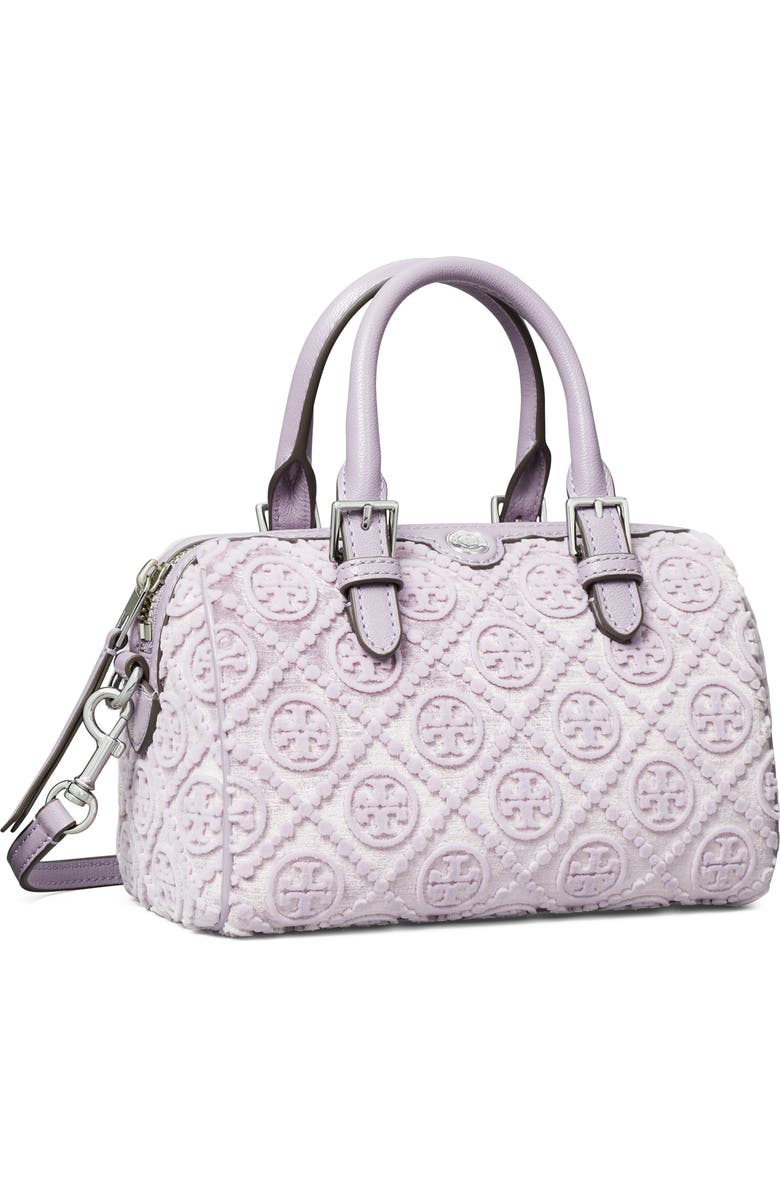 Tory Burch Petite T Monogram Fil Coupé Barrel Bag, Alternate, color,