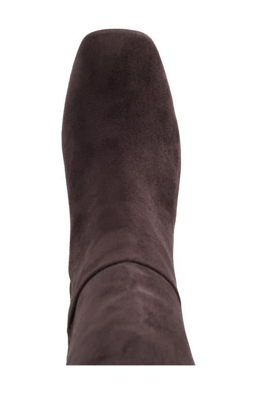 Dkny Cana Knee High Block Heel Boot In Brown