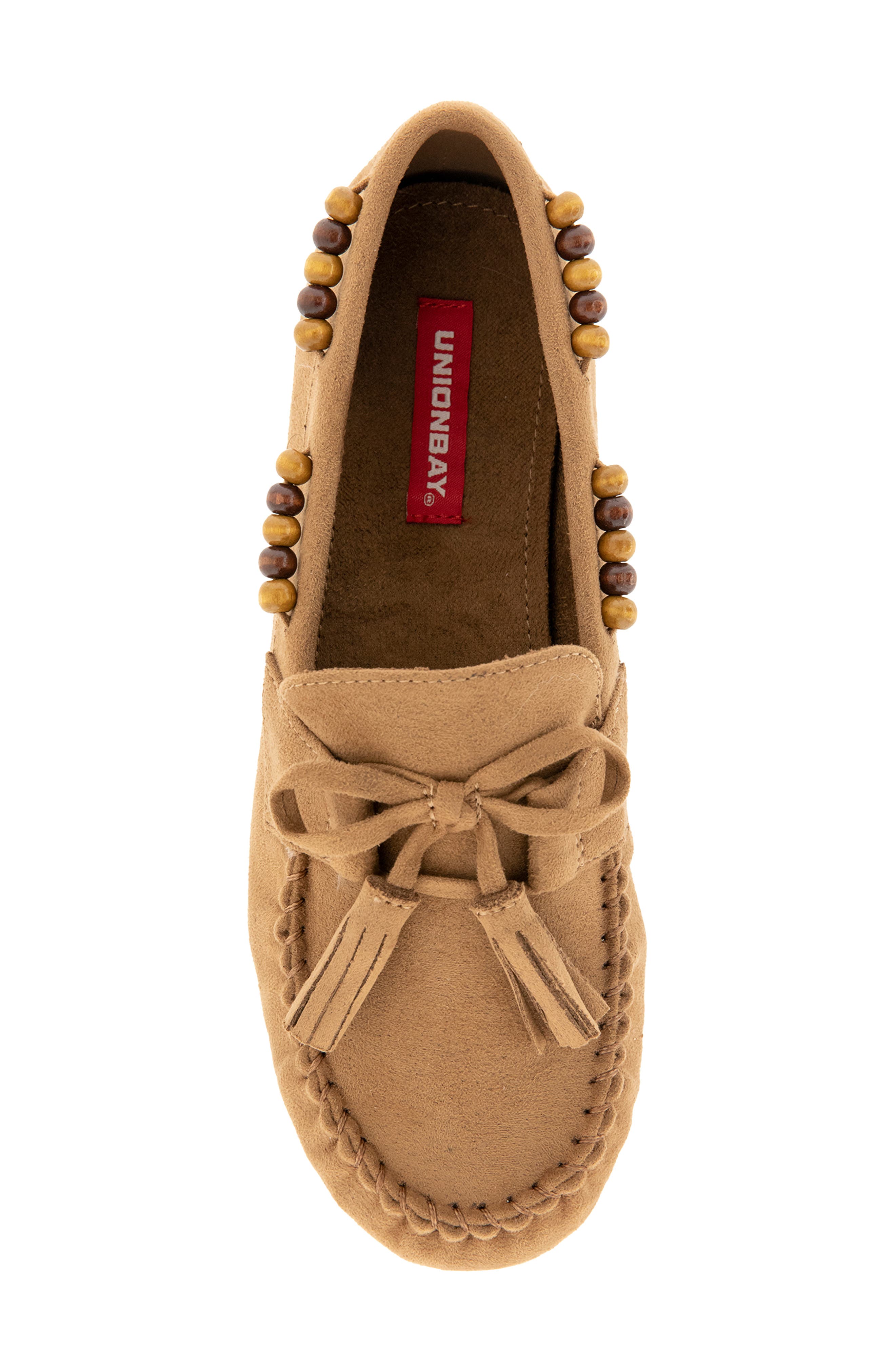 Tatie Tassel Faux Suede Loafer, Alternate, color, LIGHT BROWN