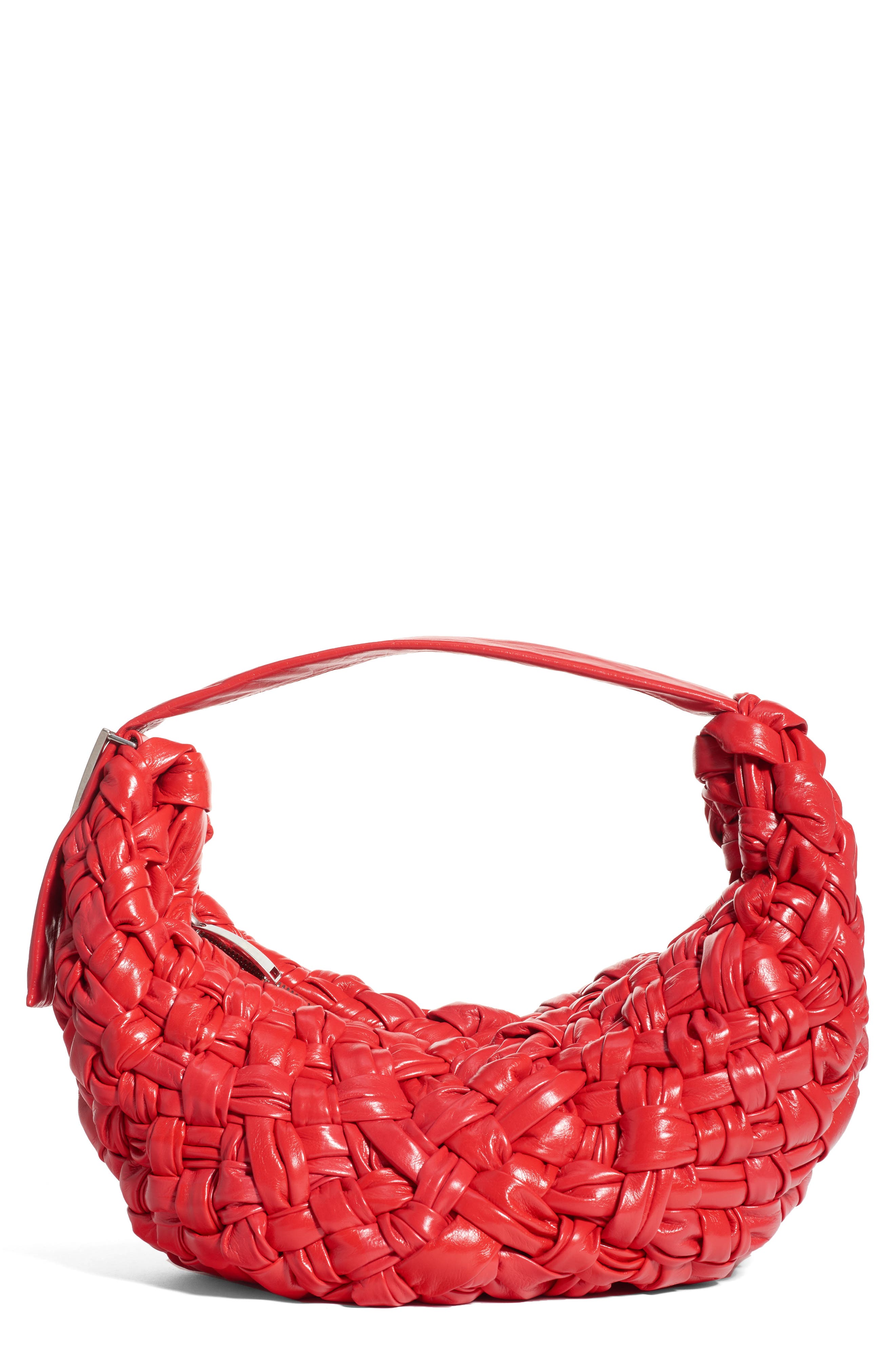 Bottega Veneta BV Banana Woven Leather Shoulder Bag, Main, color, 