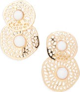 Tasha Stone Filigree Drop Earrings