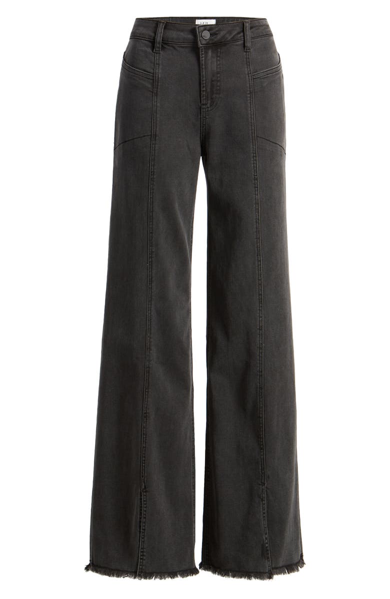 Wash Lab Denim Front Slit Wide Leg Jeans, Alternate, color, Brushed Black