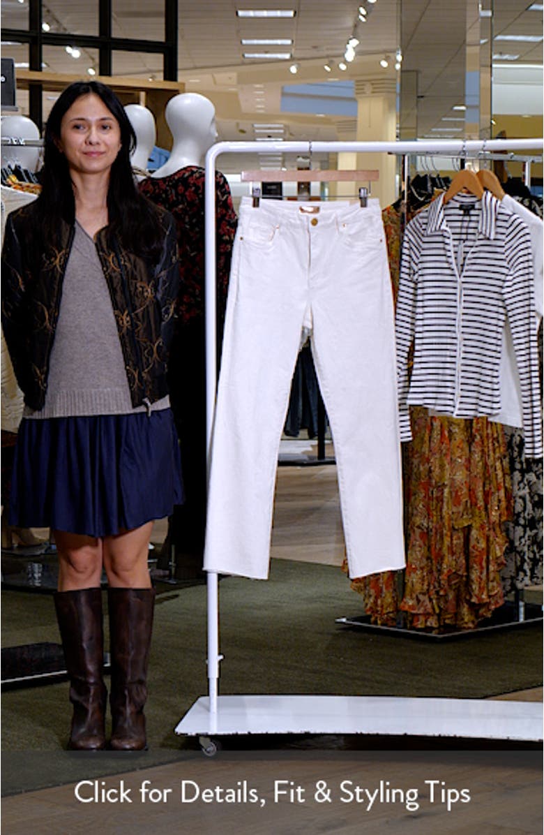 Kelsey High Waist Raw Hem Flare Ankle Jeans, sales video thumbnail