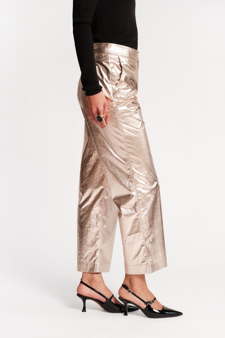 Coleman Metallic Pant, Alternate, color, Gold