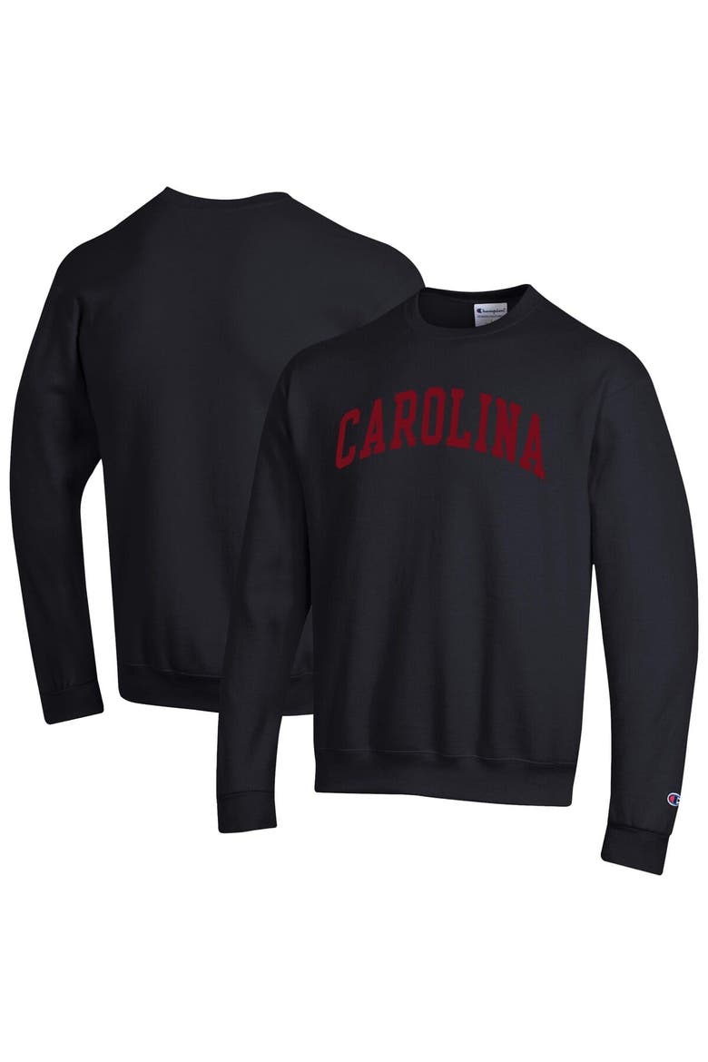 Men's Champion  Black South Carolina Gamecocks Basic Arch Fleece Pullover Sweatshirt, Alternate, color, Black
