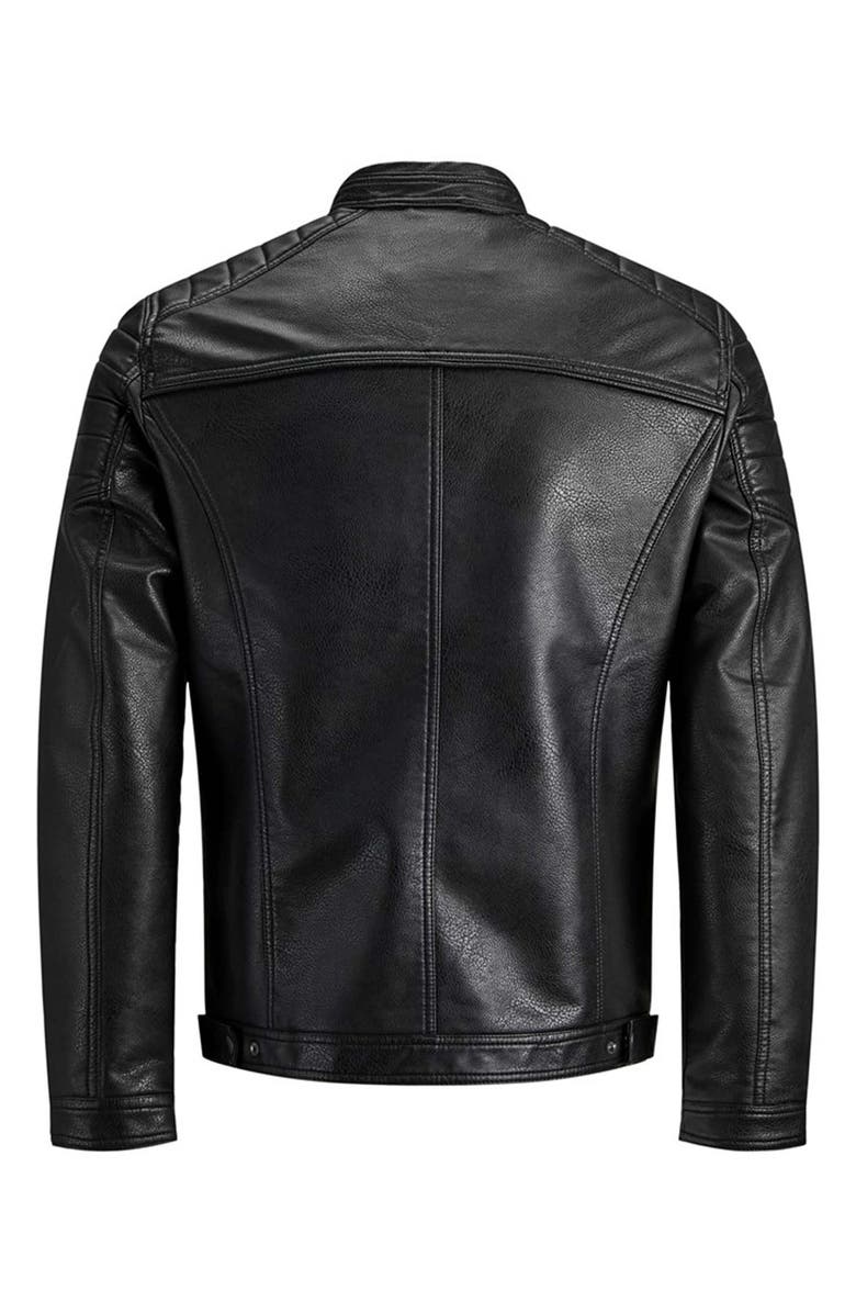 JACK&JONES Rocky Water Repellent Biker Jacket, Alternate, color, 