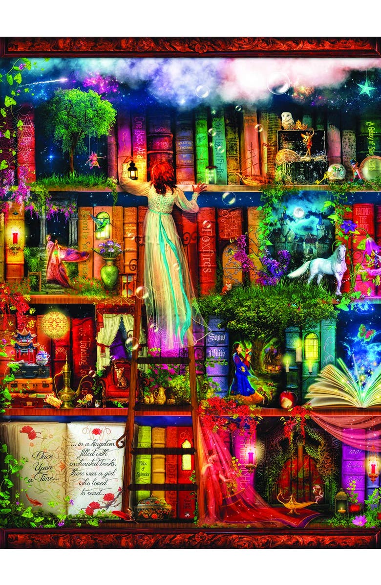 Sunsout Treasure Hunt Bookshelf 1000 piece Jigsaw Puzzle for Adults, Alternate, color, Multicolor