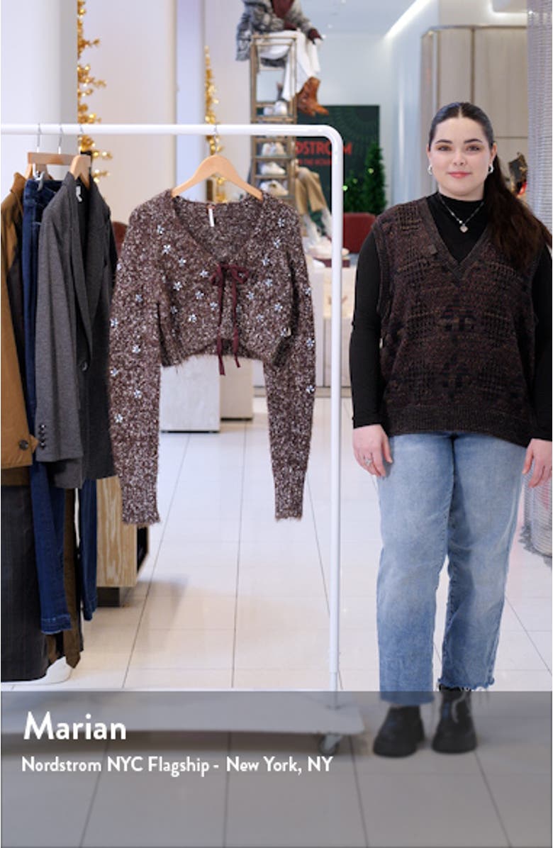 Twinkle Tie Front Crop Cardigan, sales video thumbnail