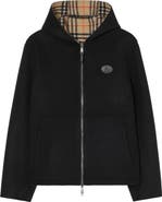 Burberry Reversible Wool Newport Hooded Jacket