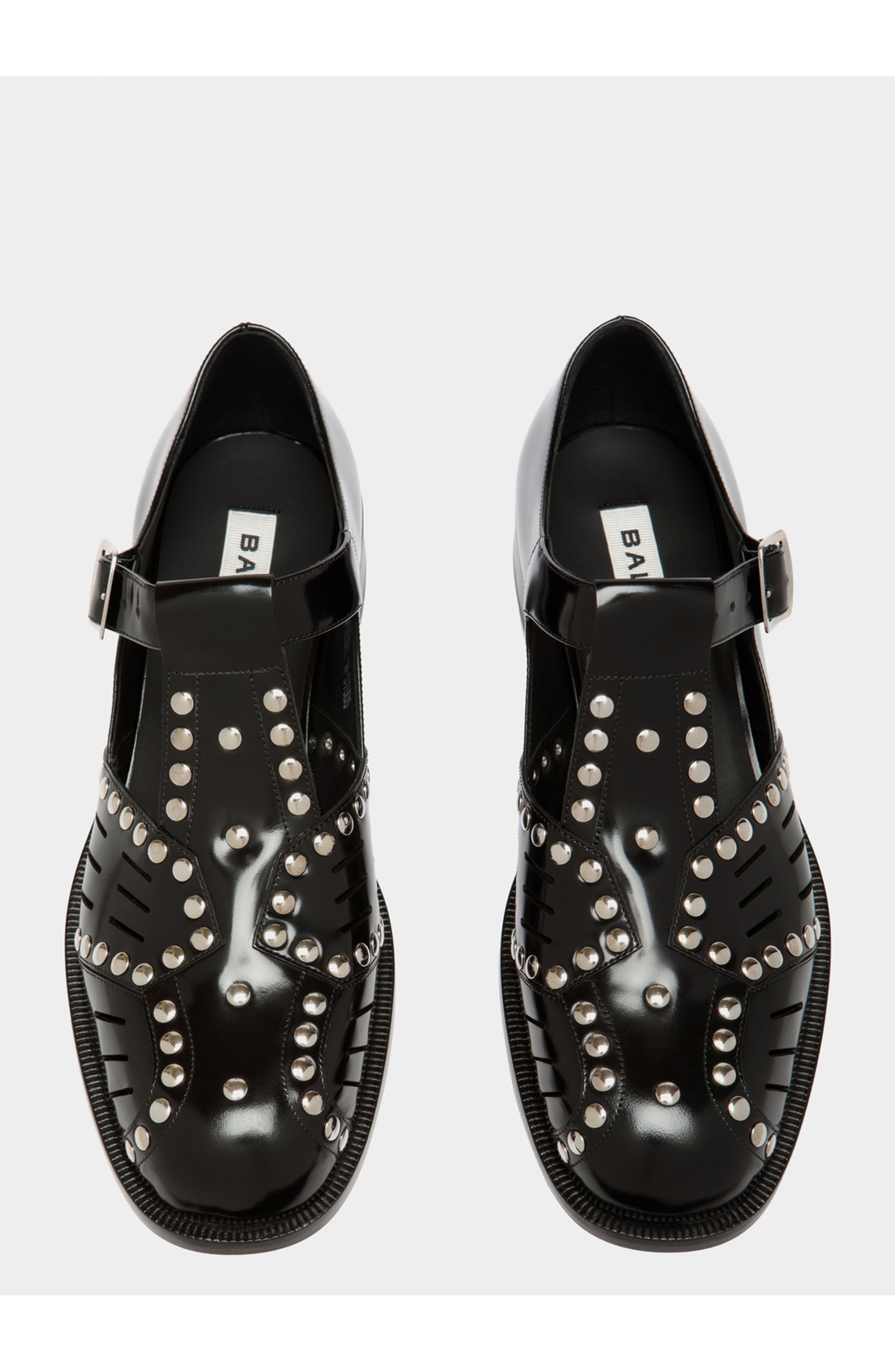 Bally Spiegel Flat Sandal in Calf Leather, Alternate, color, Black