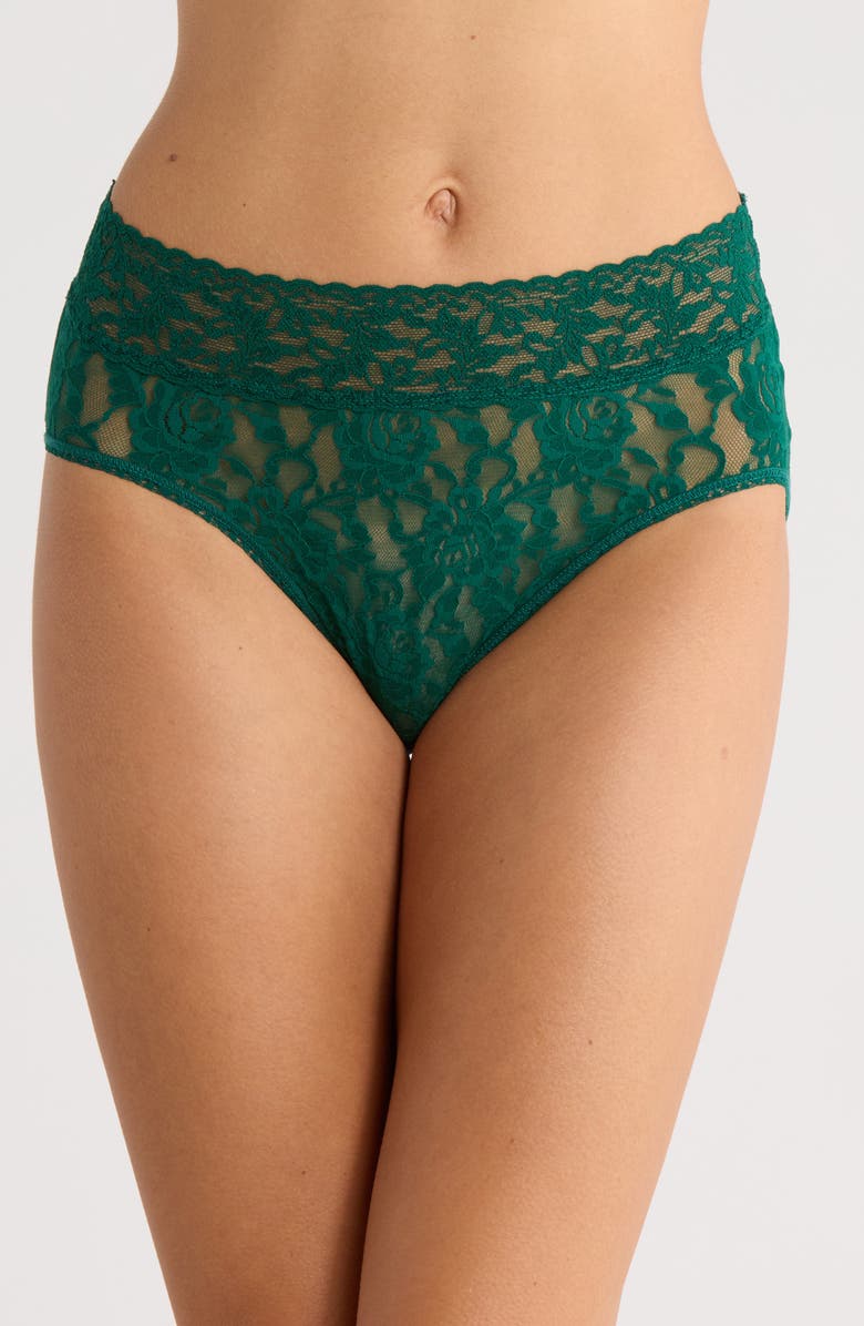 Hanky Panky Signature Lace French Briefs, Main, color, Forest Green