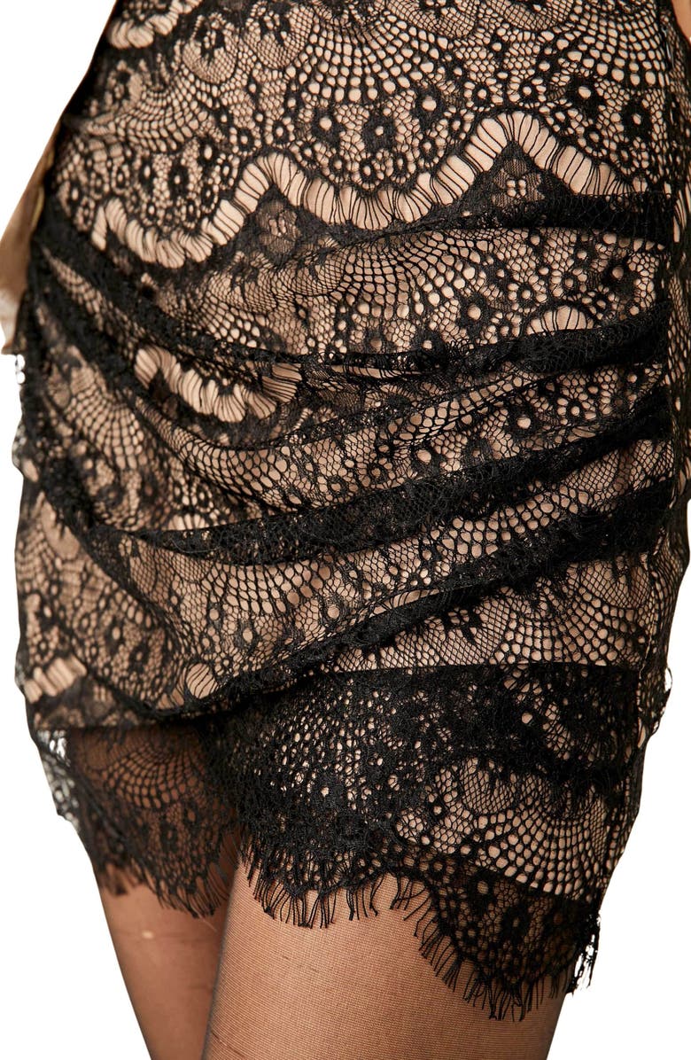 Free People Zoey Lace Miniskirt, Alternate, color, 