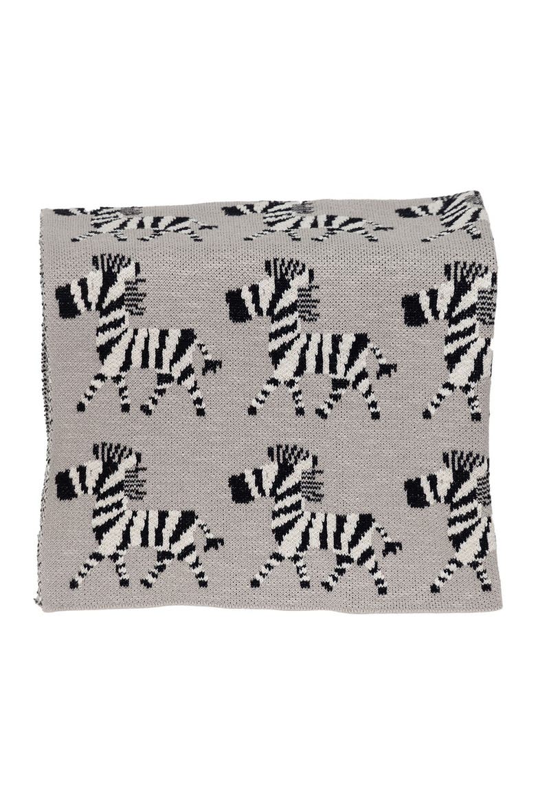 Zara Transitional Grey Knitted 32" x 40" Baby Blanket, Alternate, color, GRAY