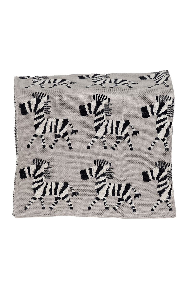 PARKLAND COLLECTION Zara Transitional Grey Knitted 32" x 40" Baby Blanket, Alternate, color, Gray