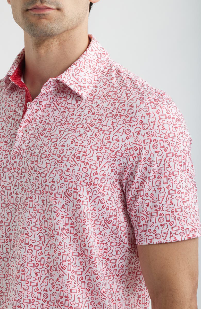 Johnston & Murphy XC+<sup>™</sup> Performance Game Day Polo, Alternate, color, Red