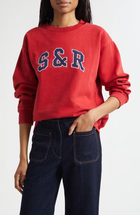 Ivy Logo Appliqué Cotton Graphic Sweatshirt