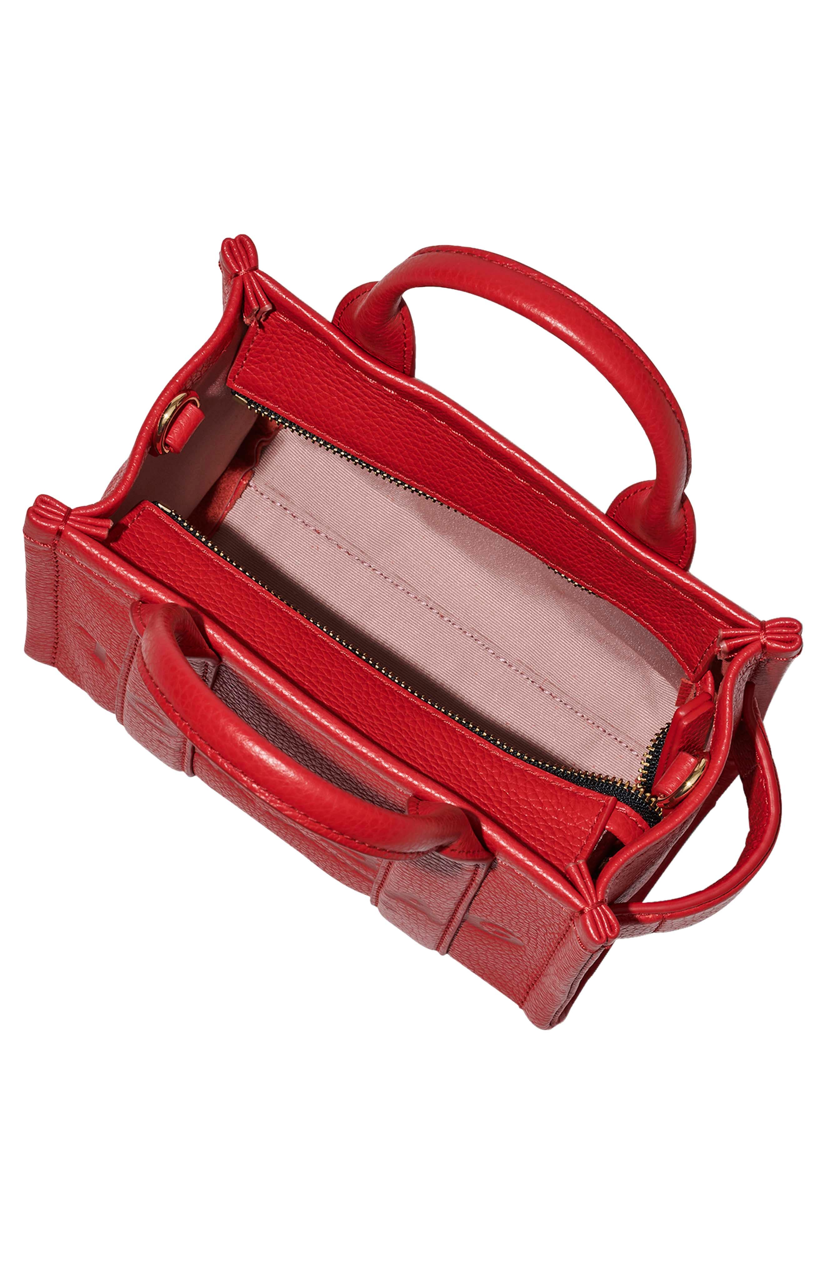Marc Jacobs The Leather Crossbody Tote Bag, Alternate, color, True Red