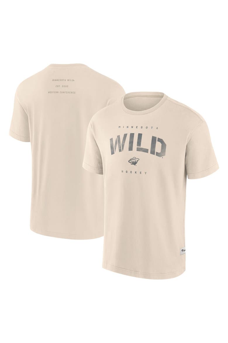 Men's Fanatics Cream Minnesota Wild Elements Weathered Tonal Future Ground T-Shirt, Main, color, Cream