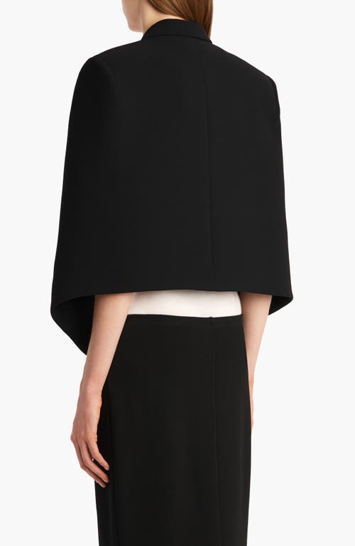 Khaite Severo Double Face Crepe Cape In Black