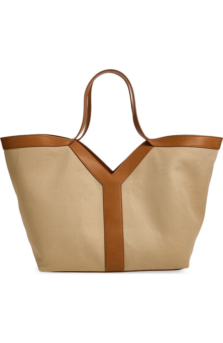 Saint Laurent Canvas Y Tote, Main, color,