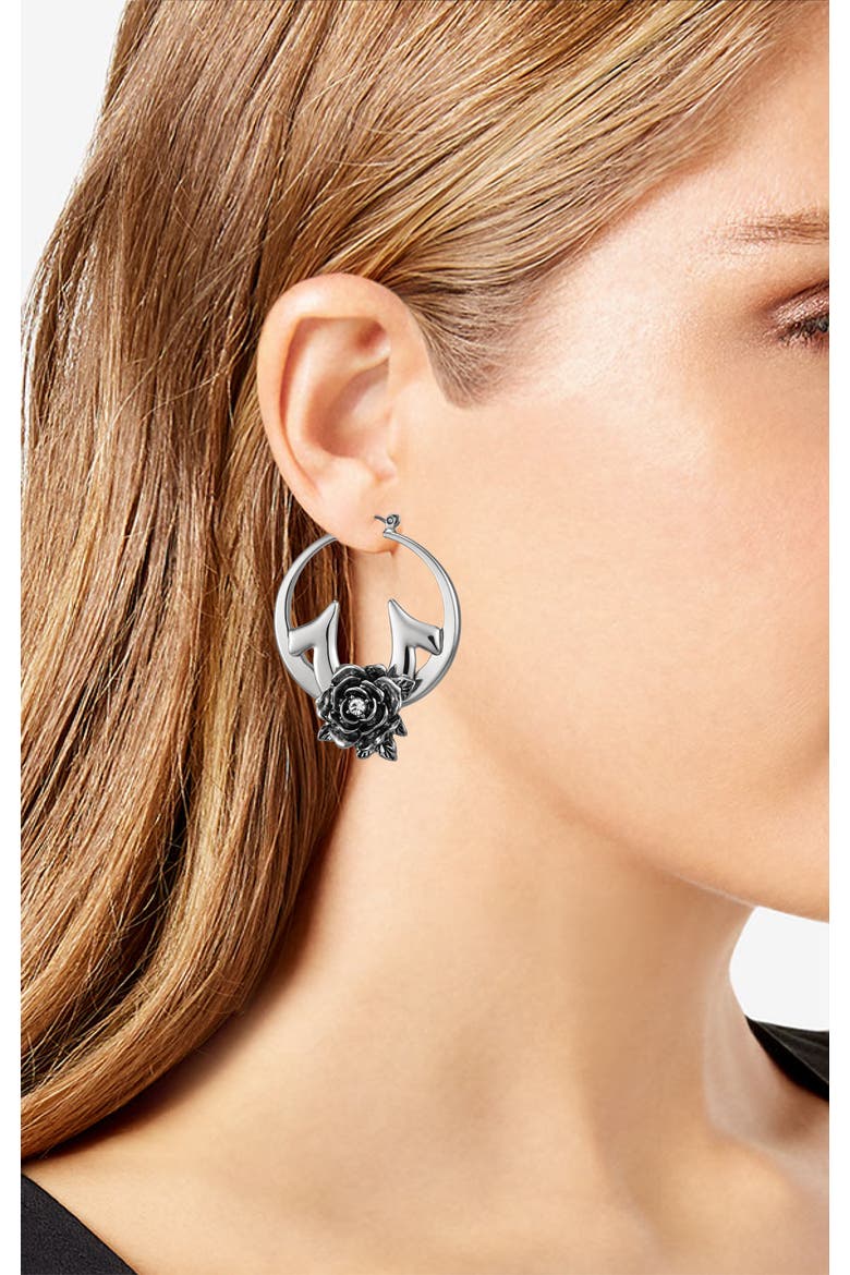 Hoop Earrings, Alternate, color, Silver