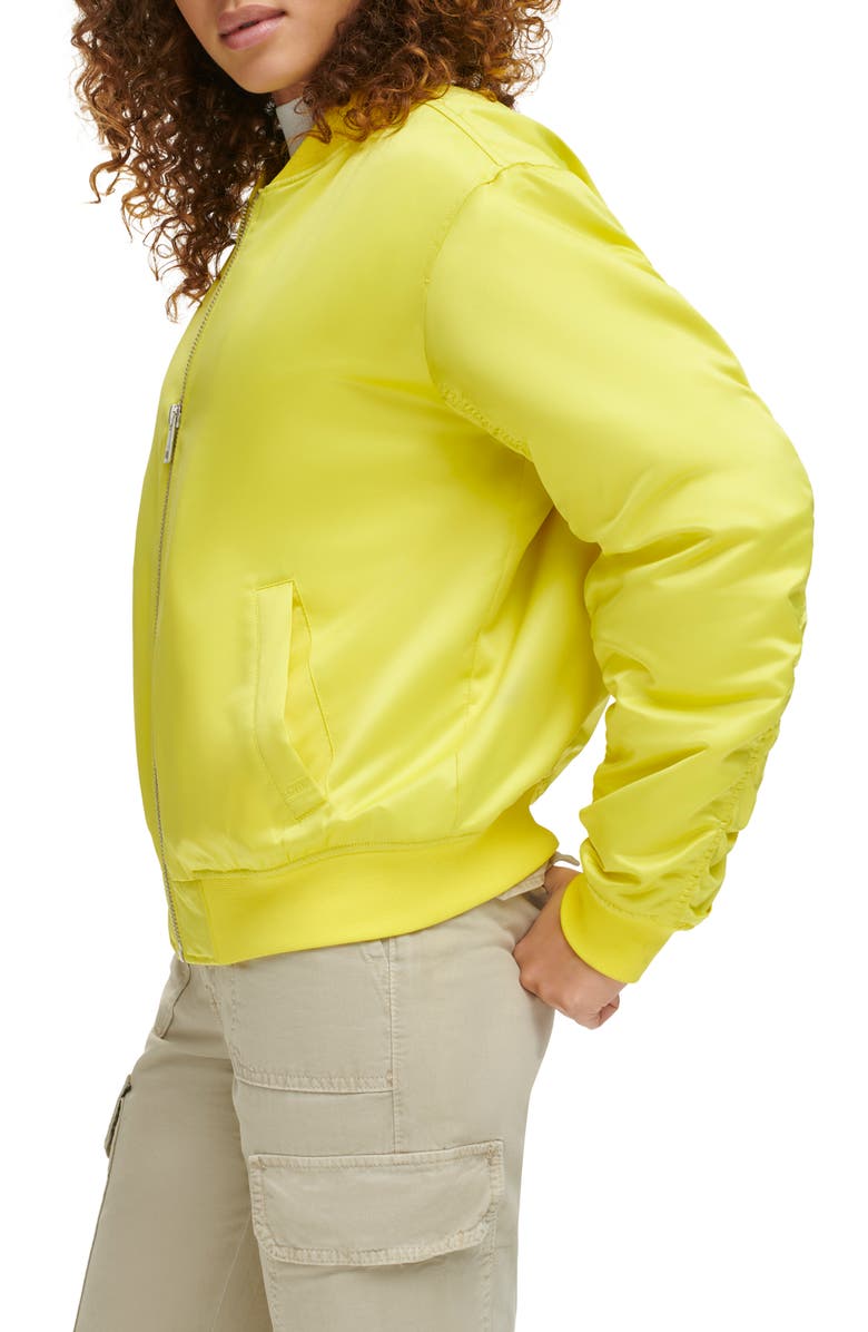 Levi's Oversize Bomber Jacket, Alternate, color, Yellow Green Sheen