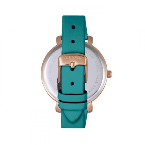 Sophie And Freda Key West Leather-band Watch With Swarovski Crystals
