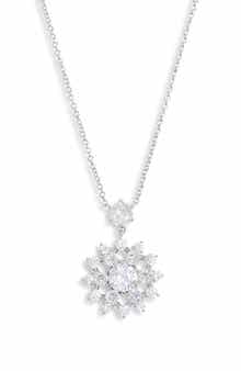 Snowflake Cubic Zirconia Pendant Necklace