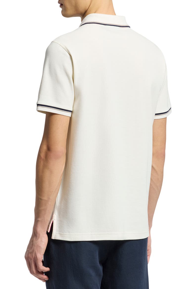 Bradford Tipped Piqué Knit Polo, Alternate, color, ECRU