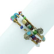 OLIVIA WELLES Tessa Mixed Stone Wrap Bracelet