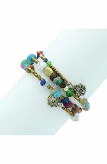 OLIVIA WELLES Tessa Mixed Stone Wrap Bracelet