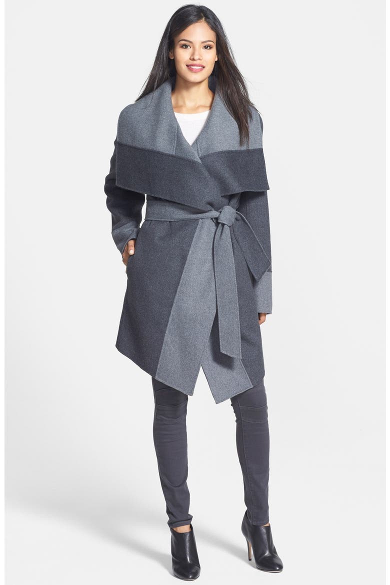 'Mackenzie' Two-Tone Cozy Coat, Main, color, GREY