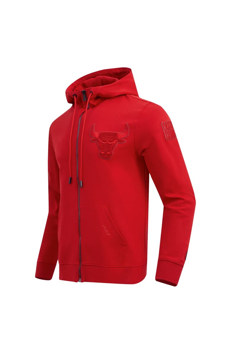 PRO STANDARD Men's Pro Standard Red Chicago Bulls Triple Tonal DK Full-Zip Hoodie Jacket, Alternate, color, 