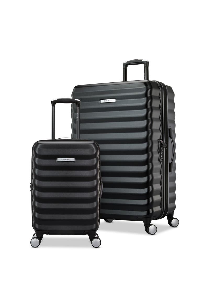 Element Hardside Expandable 2 Piece (21"/28") Luggage Set, Main, color, Alpine Black