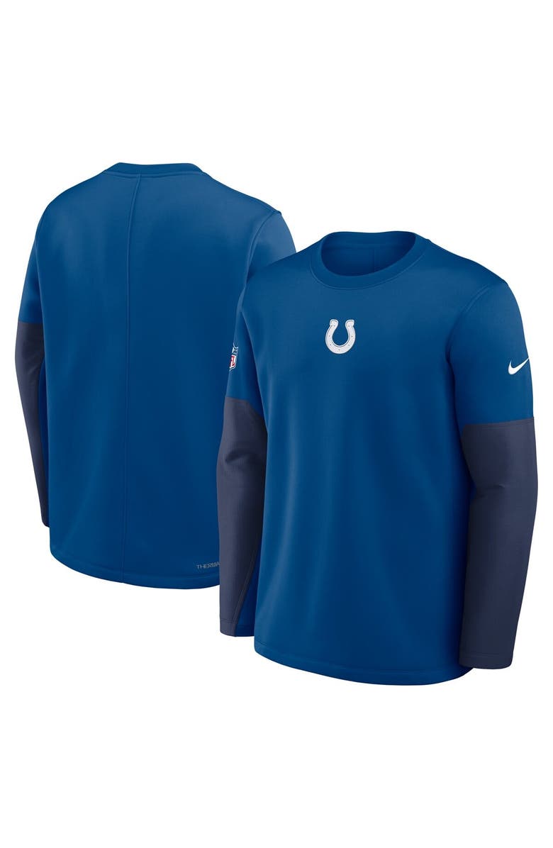 Nike Men's Nike Royal Indianapolis Colts Sideline Coach Therma-FIT Long Sleeve T-Shirt, Alternate, color, Royal