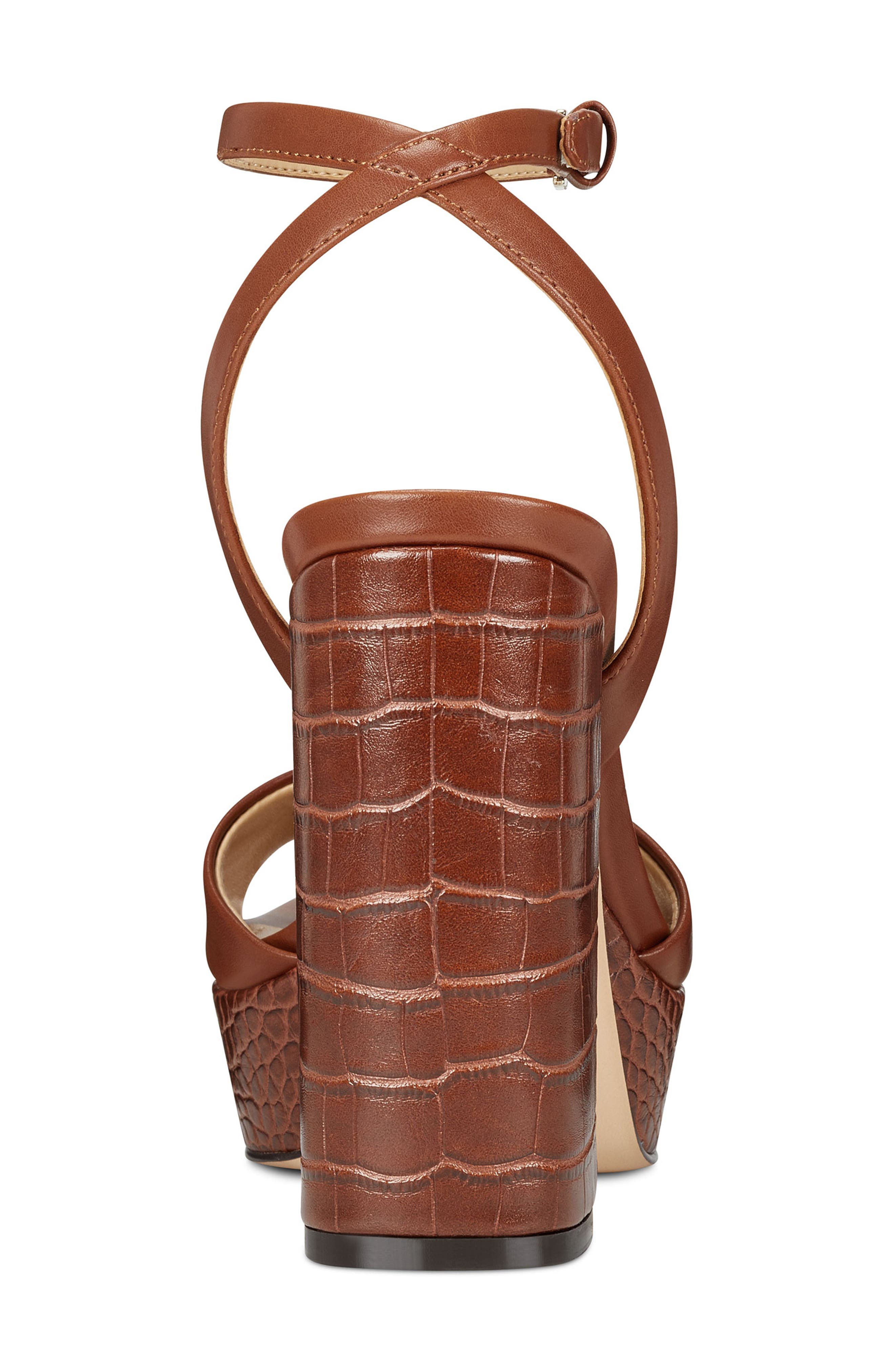Zenna Ankle Strap Sandal, Alternate, color, COGNAC
