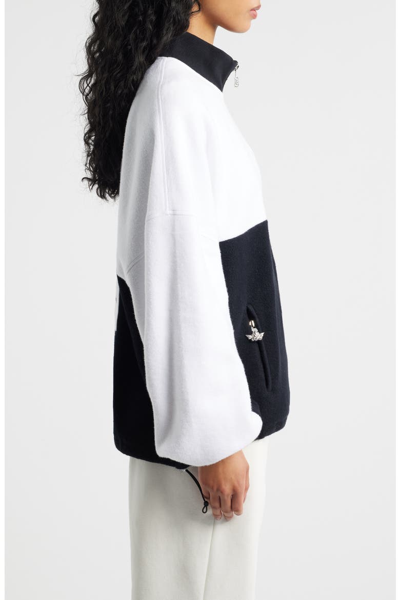 Sideline Colorblock Alex Half Zip Sweatshirt, Alternate, color, BLACK