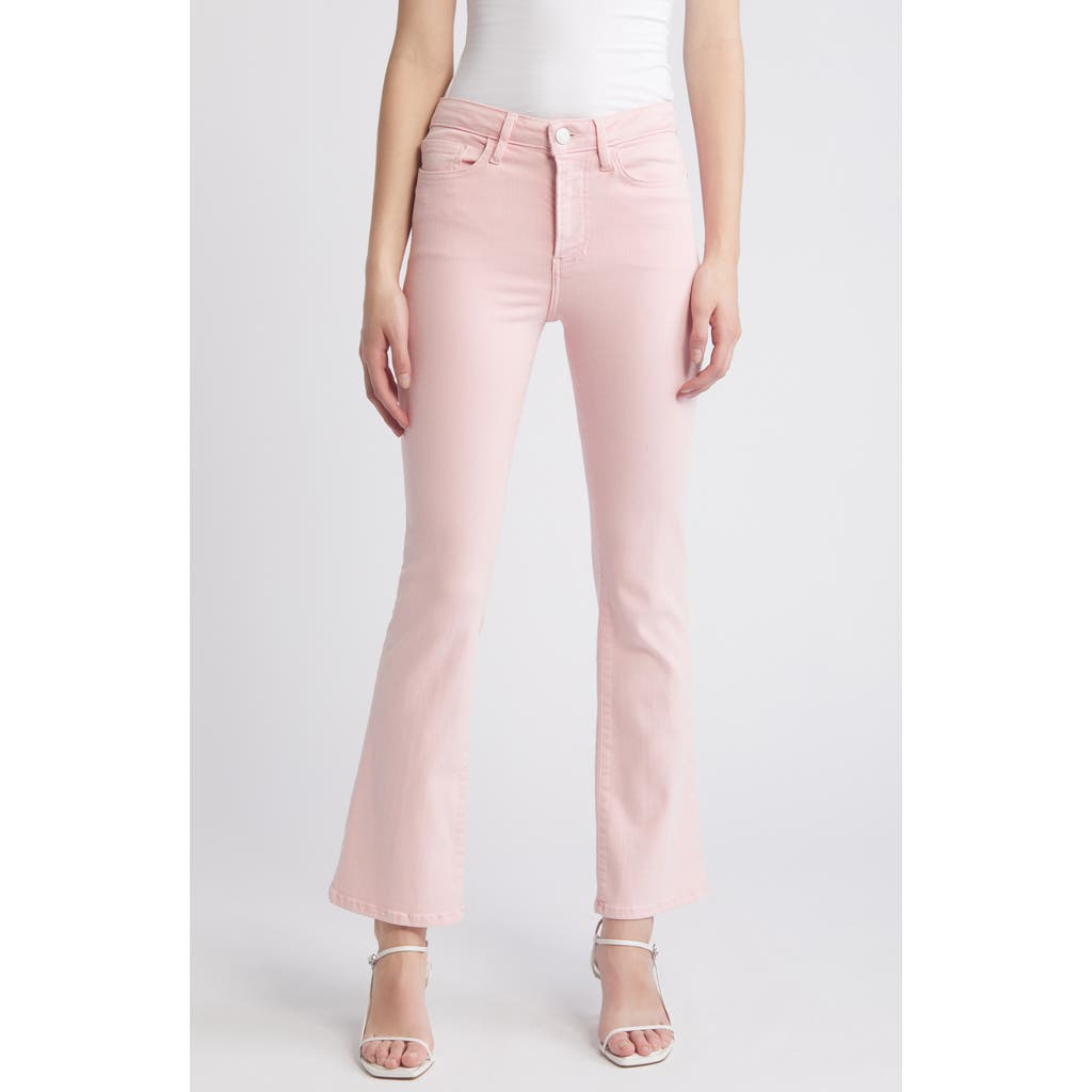 Frame Le Crop Mini Boot Jeans In Washed Dusty Pink