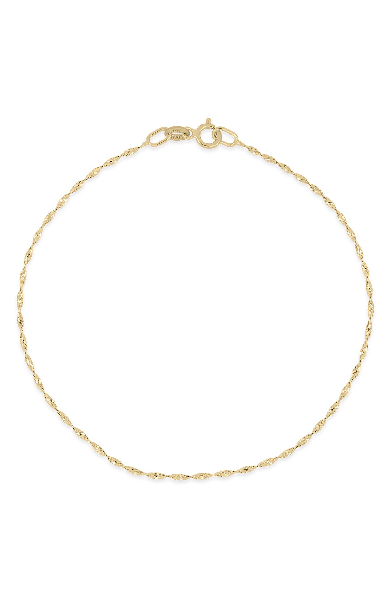 14k Gold Chain Bracelet