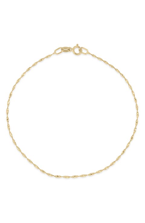 14k Gold Chain Bracelet