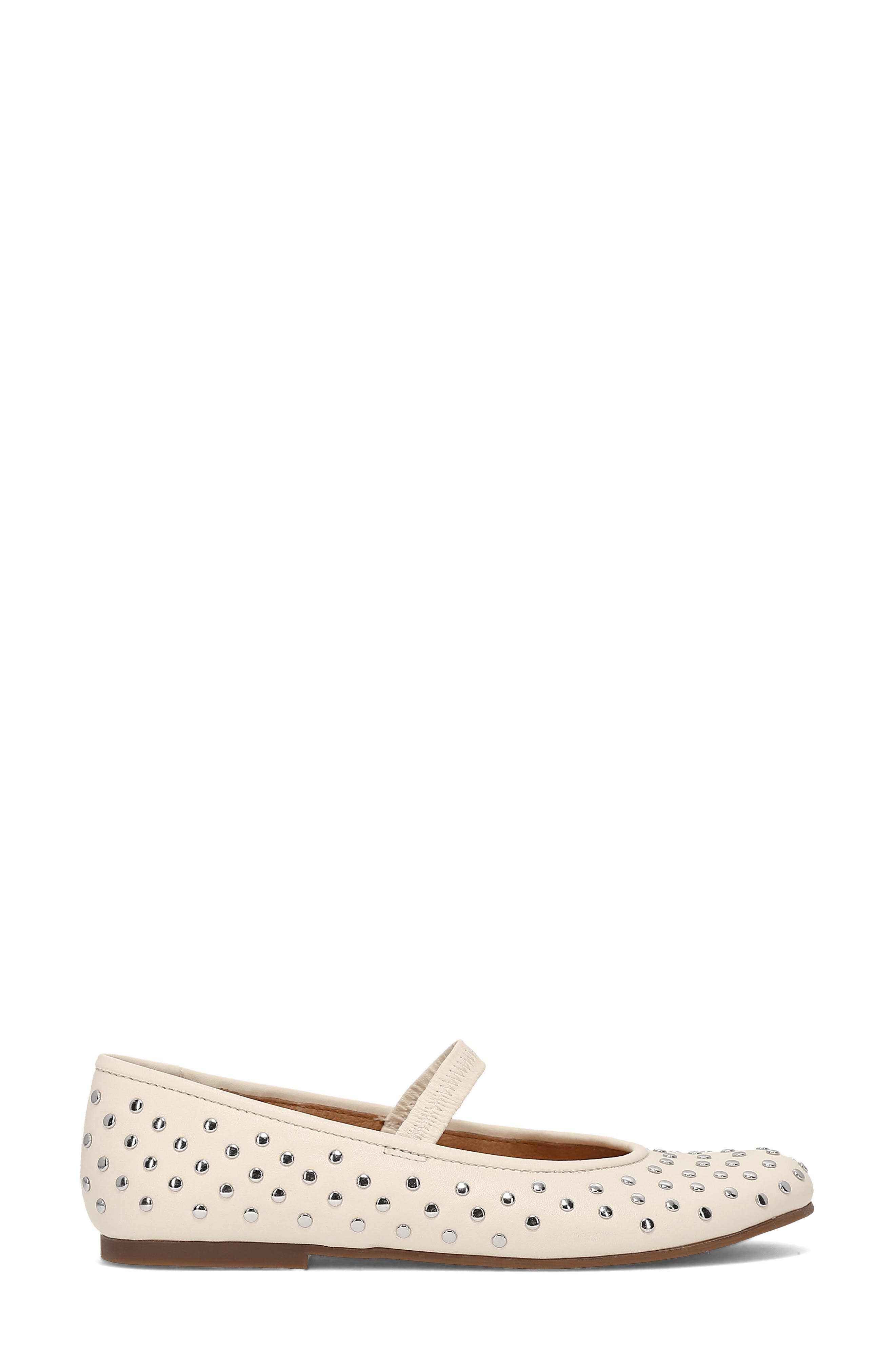 Emma Studded Mary Jane Flat, Alternate, color, ECRU