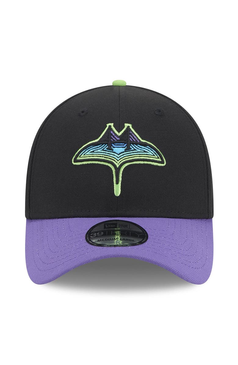 New Era Men's New Era Black Tampa Bay Rays 2024 City Connect 39THIRTY Flex Fit Hat, Alternate, color, Black