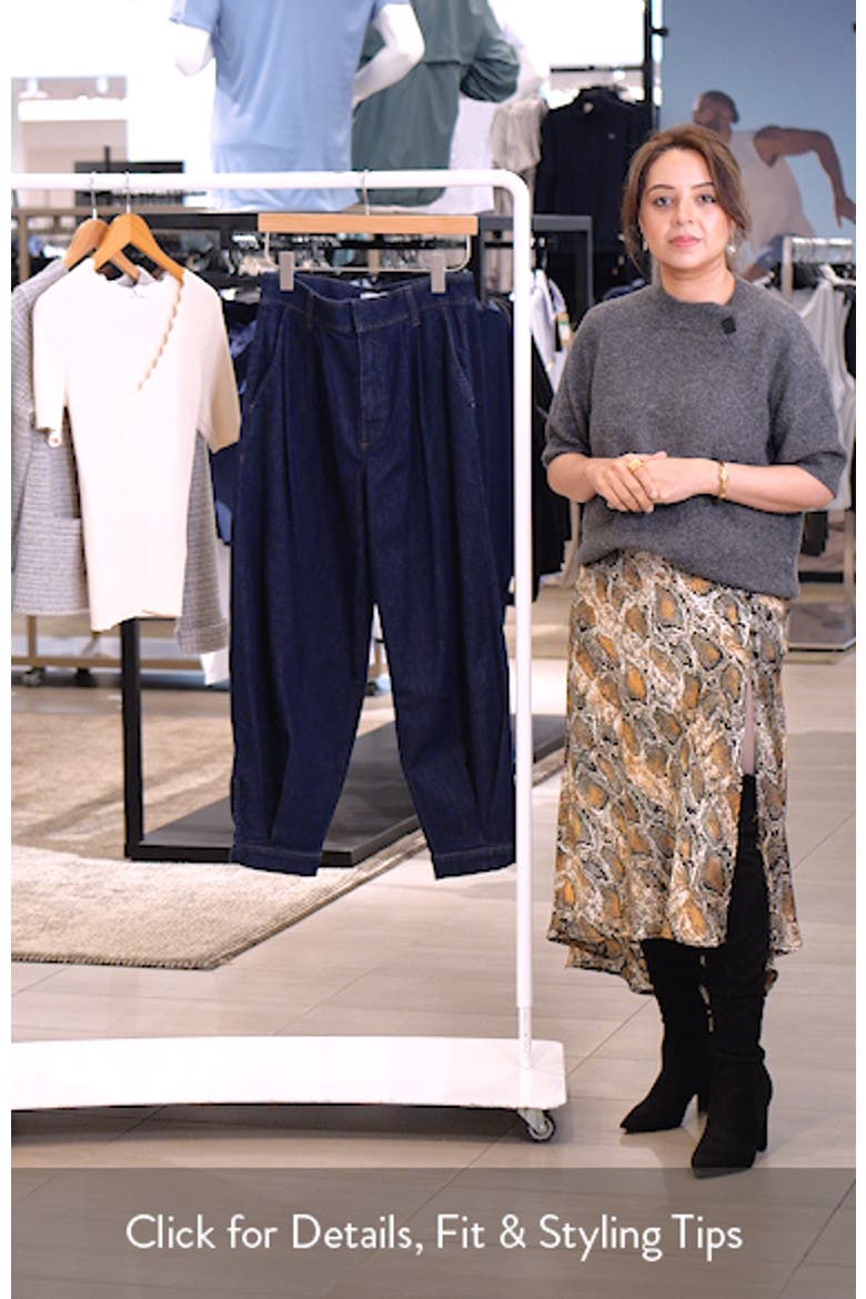 Delaney High Waist Denim Harem Pants video