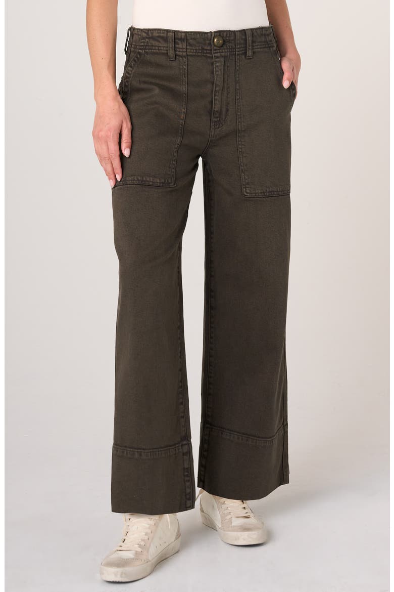 High Waist Relaxed Utility Pants, Main, color, MOSSWOOD