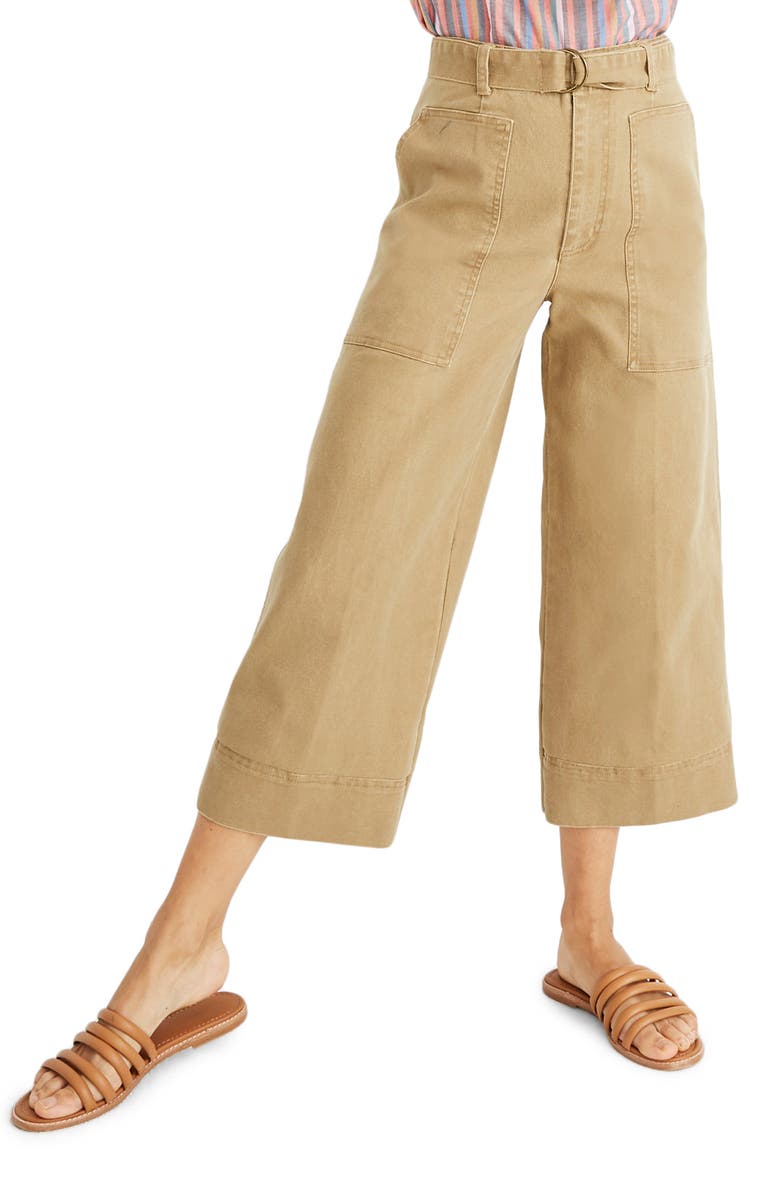 Madewell Utility Crop Wide Leg Pants, Main, color,