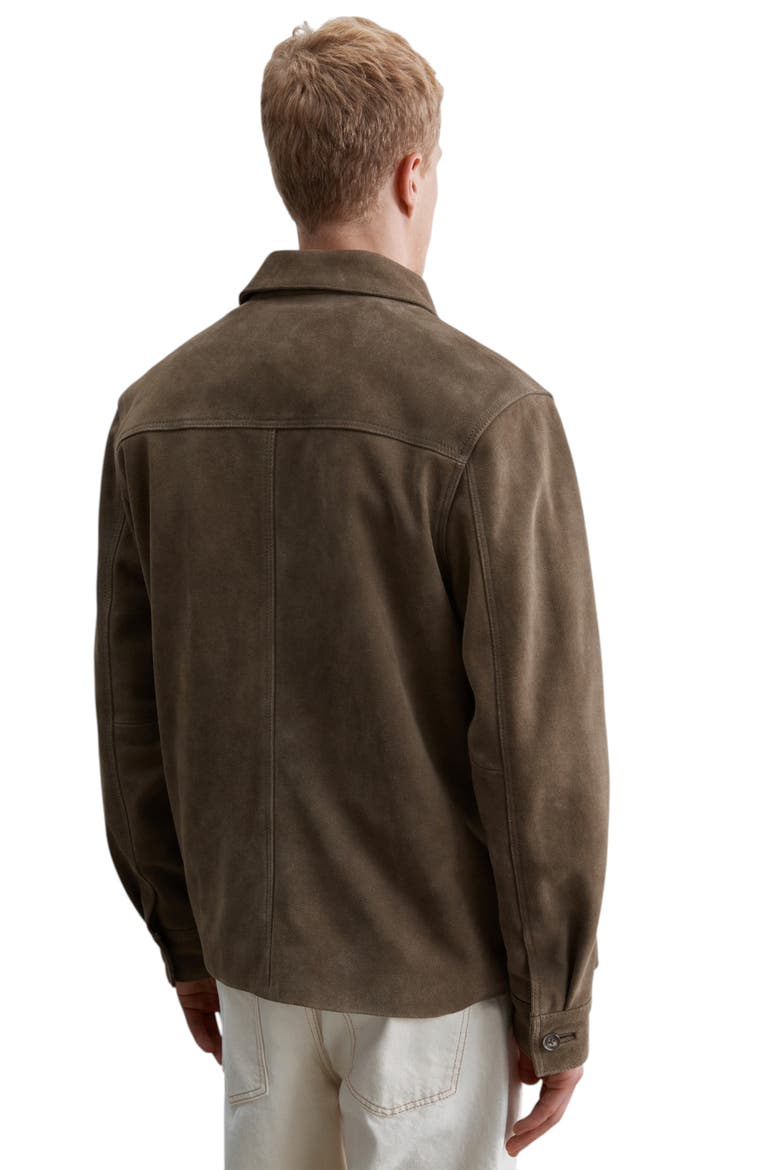 Pocket Suede Jacket, Alternate, color, Khaki