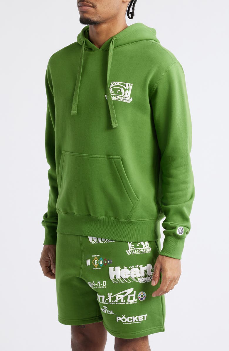 Billionaire Boys Club WHM Cotton Graphic Hoodie, Alternate, color, Cactus